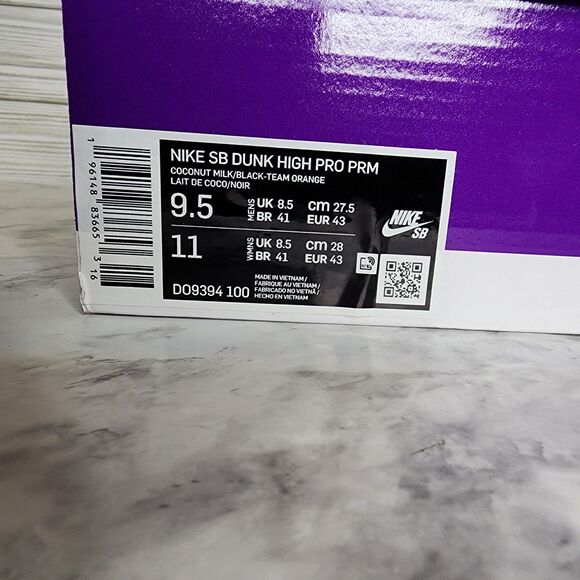 Nike SB Dunk High Pro San Francisco Giants Men's 9.5 DO9394-100 Worn 2x VNDS - Picture 12 of 13